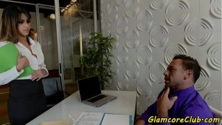 Glamcore secretary fucked by her employer