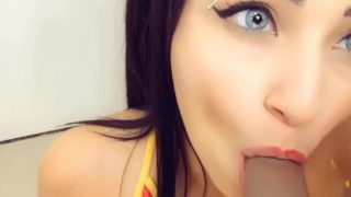 POV Sexy Cosplay Girl Wonder Woman Perfect Blowjob BBC JOI BIG ASS