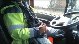 Trucker jerking his dick