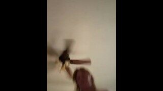 Bouncing on hubby’s cock