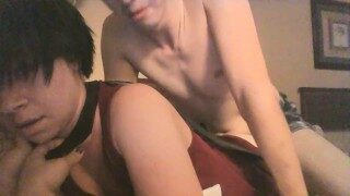 Petite babe strangled with belt