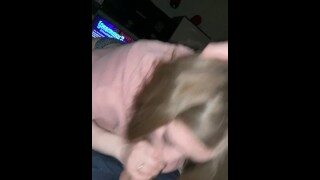 beautiful schoolgirl neighbor sucks on the list, and in the other room friends, deep throat