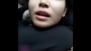 Chinese couple fucking in their car. pretty lady with nice tits and bushy pussy fucks hard in the car. gets a nice creampie in the end drooling out of her pussy