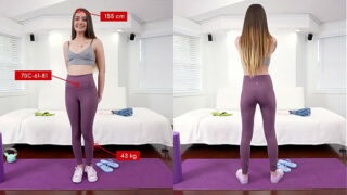 FIT18 – Sera Ryder – Skinny And Tiny 95 lb Teen Auditions In Yoga Pants