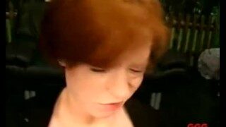 Slut with tongue ring sucks three dicks