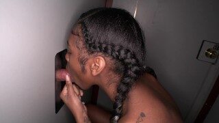 Hot Ebony Gloryhole Cum Dump
