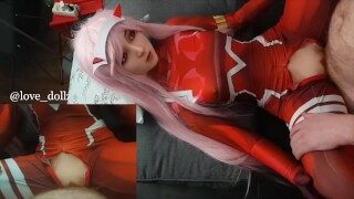 Fucking Zero Two sex doll until I cum deep inside of her delicious pussy