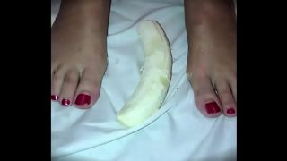 70s porno music with banana foot fetish