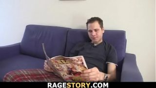 Czech brunette rides his horny cock