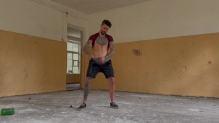 Almost caught masturbating in an abandoned building🔥💦