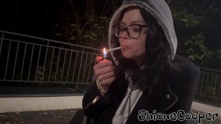 Smoking at Cold Night after shooting… but don’t worry Boobs will be too
