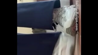 Feet finder on green nails sock shoe and foot worship